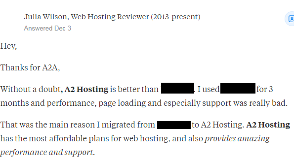 a2hosting review 2