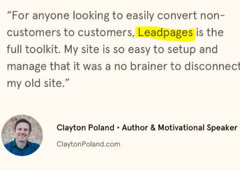 leadpages testimonial