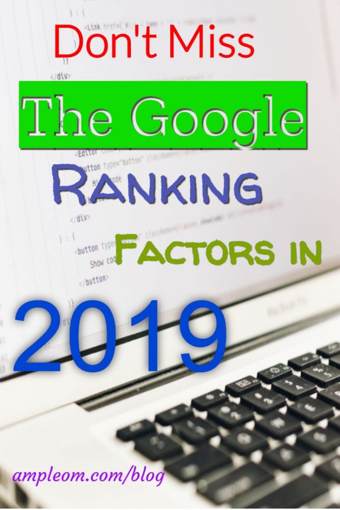 Google ranking factors in 2019