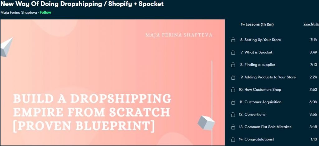 skillshare dropshipping blueprint